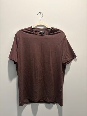 Express Men’s Short Sleeve Crew Neck T-Shirt - Maroon Brown